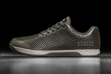 Nobull Leather Women's Trainers Olive | Australia (HT9683)